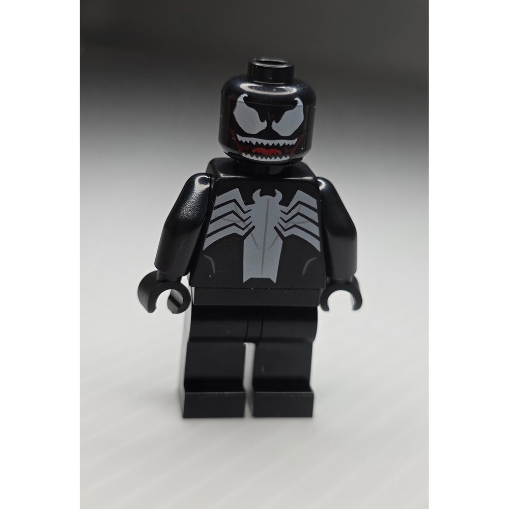 LEGO‎ Venom Minifigure Black Suit White Spider Emblem Marvel - Picture 2 of 8
